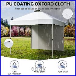 10x10ft Pop Up Canopy with Side Walls Patio Tent for Outdoor Commercial Canopies