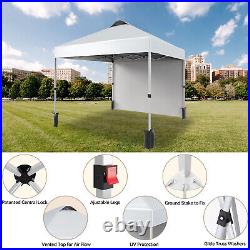 10x10ft Pop Up Canopy with Side Walls Patio Tent for Outdoor Commercial Canopies