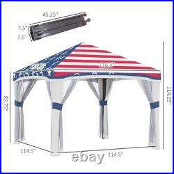 10x10ft Pop Up Patio Canopy with Sidewalls Outdoor Garden Instant Tent for Party