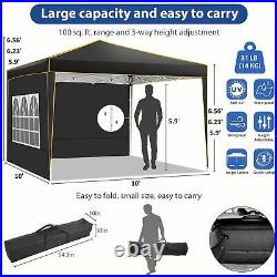 10x10ft Pop up Canopy Commercial Instant Shelter Outdoor Beach Camping Sunshade