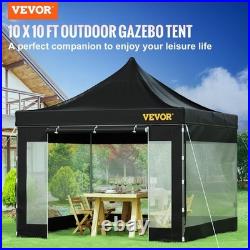 10x10ft Waterproof & UV-Resistant Pop-Up Gazebo with Removable Sidewalls