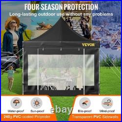 10x10ft Waterproof & UV-Resistant Pop-Up Gazebo with Removable Sidewalls