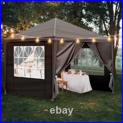 10x10in Gazebo Waterproof Outdoor Canopy Patio Tent Party Tent for Wedding Cater
