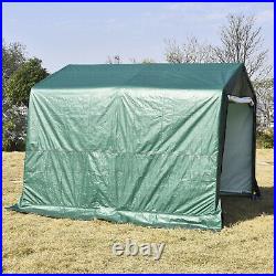 10x10x8FT Carport Garage Steel Storage Shed Car Shelter Shade Canopy Tent Green
