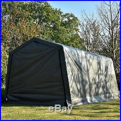 10x10x8ft Auto Shelter Portable Garage Shed Canopy Carport Cover Shelter Gray
