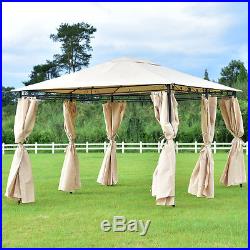 10x13 Gazebo Canopy Shelter Patio Party Tent Outdoor Awning WithSide Walls NEW