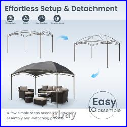 10x13ft Outdoor Pergola Gazebo Canopy Patios Heavy Duty Wall-Mounted Awnings