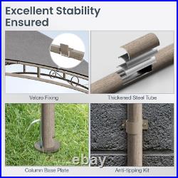 10x13ft Outdoor Pergola Gazebo Canopy Patios Heavy Duty Wall-Mounted Awnings