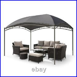 10x13ft Outdoor Pergola Gazebo Canopy Patios Heavy Duty Wall-Mounted Awnings