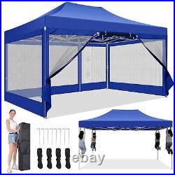 10x15' Gazebo Canopy Tent Pop Up with Mosquito Netting Outdoor Party Shelter#