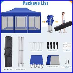 10x15' Gazebo Canopy Tent Pop Up with Mosquito Netting Outdoor Party Shelter#