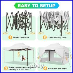 10x15 Heavy Duty Canopy Outdoor Commercial Waterproof UV 50+ Tent with Sidewall