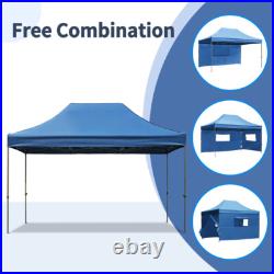 10x15 Heavy Duty Pop Up Canopy Tent with 4 Sidewalls, Adjustable Outdoor Canopy