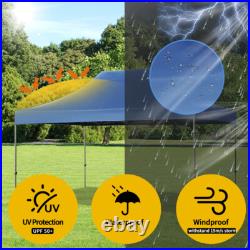 10x15 Heavy Duty Pop Up Canopy Tent with 4 Sidewalls, Adjustable Outdoor Canopy