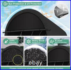 10x15 Heavy Duty Portable Garage with Removable Doors & Vents for Outdoor