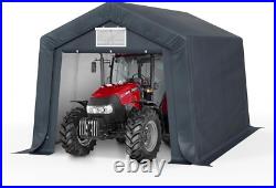 10x15' Outdoor Storage Shelter Shed Portable Canopy Carport Garage with 2 Doors