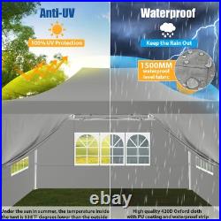 10x15 Pop up Canopy Heavy Duty Commercial Gazebo with 4 Sidewalls & Roller Bag