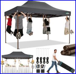 10x15 Pop up Canopy Heavy Duty with 4 Sidewalls, Easy Set-up Commercial Outdoor