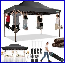 10x15 Pop up Canopy Heavy Duty with 4 Sidewalls, Easy Set-up Commercial Outdoor