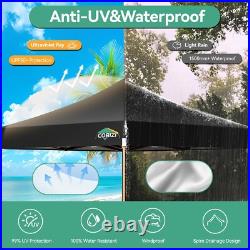 10x15 Pop up Canopy Heavy Duty with 4 Sidewalls, Easy Set-up Commercial Outdoor