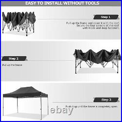 10x15 Pop up Canopy Tent Heavy Duty Commercial Waterproof Gazebo with Sidewalls