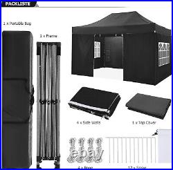 10x15 Pop up Canopy Tent Heavy Duty Commercial Waterproof Gazebo with Sidewalls