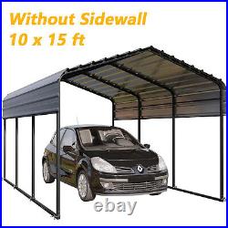 10x15 ft Outdoor Carport Heavy Duty Gazebo Garage Car Shelter Shade with Sidewall