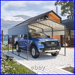 10x15FT Outdoor Metal Carport Heavy Duty Gazebo Garage for Cars Boats Shelter