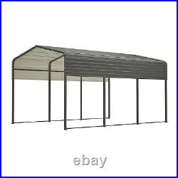 10x15FT Outdoor Metal Carport Heavy Duty Gazebo Garage for Cars Boats Shelter