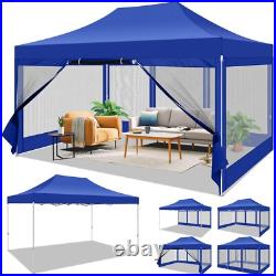 10x15FT Pop Up Canopy Commercial Gazebo Outdoor Instant Party Garden Screen Tent
