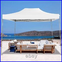 10x15ft Gazebo Canopy Pop Up Tent Sun Shade UV-Block Portable Outdoor Awning