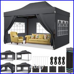 10x15ft Heavy Duty Canopy Tent Outdoor Waterproof UV 50+ Gazebo with 4 Sandbags
