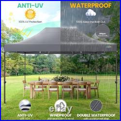 10x15ft Heavy Duty Canopy Tent Outdoor Waterproof UV 50+ Gazebo with 4 Sandbags