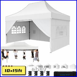 10x15ft Heavy Duty Pop Up Canopy Party Tent Waterproof Gazebo Outdoor Wedding