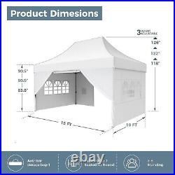 10x15ft Heavy Duty Pop Up Canopy Party Tent Waterproof Gazebo Outdoor Wedding