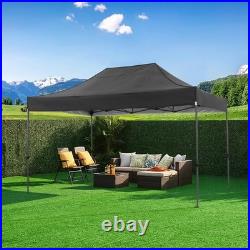 10x15ft Heavy Duty Pop up Canopy with 4 Sidewalls Commercial Outdoor Party Tent