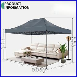 10x15ft Heavy Duty Pop up Canopy with 4 Sidewalls Commercial Outdoor Party Tent