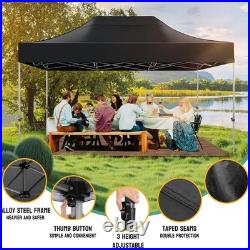 10x15ft Heavy Duty Pop up Canopy with 4 Sidewalls Commercial Outdoor Party Tent