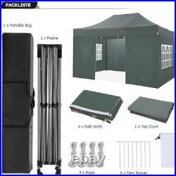 10x15ft Heavy Duty Pop up Canopy with 4 Sidewalls Commercial Outdoor Party Tent