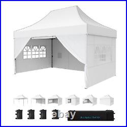 10x15ft Pop up Canopy Commercial Heavy Duty Canopy Tent with sidewalls Easy Up