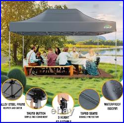 10x15ft Pop up Canopy Tent Heavy Duty Waterproof UPF 50+ Gazebo with 4 Sidewalls