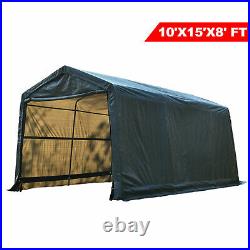 10x15x8 ft Garage Storage Shed Auto Shelter Portable Canopy Carport Awning Tent