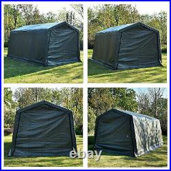10x15x8 ft Garage Storage Shed Auto Shelter Portable Canopy Carport Awning Tent