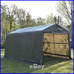 10x15x8Ft Advanced Ripstop Instant Garage Storage Shed Canopy Carport Waterproof