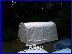 10x16x8 Round ShelterLogic Snow Shedding Portable Garage Canopy Carport 77824
