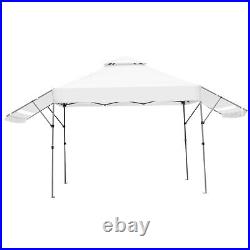 10x17Ft Pop Up Canopy Tent Portable Outdoor Canopy with Adjt. Dual Half Awnings
