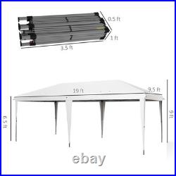 10x19 ft Outdoor EZ Pop Up Canopy Tent with Sidewalls for Parties Event Backyard