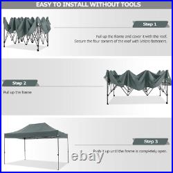 10x20/10x15 Heavy Duty Pop Up Canopy Commercial Tent Waterproof Gazebo Outdoor