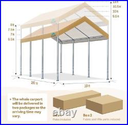 10x20 Adjustable Carport Heavy Duty Outdoor Canopy Shelter Garage Storage Shed