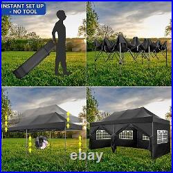 10x20 Canopy Commercial EZ Pop UP Waterproof Gazebo Instant Shelter Pavilion